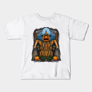 Scarecrow Halloween T Shirt Illustration Kids T-Shirt